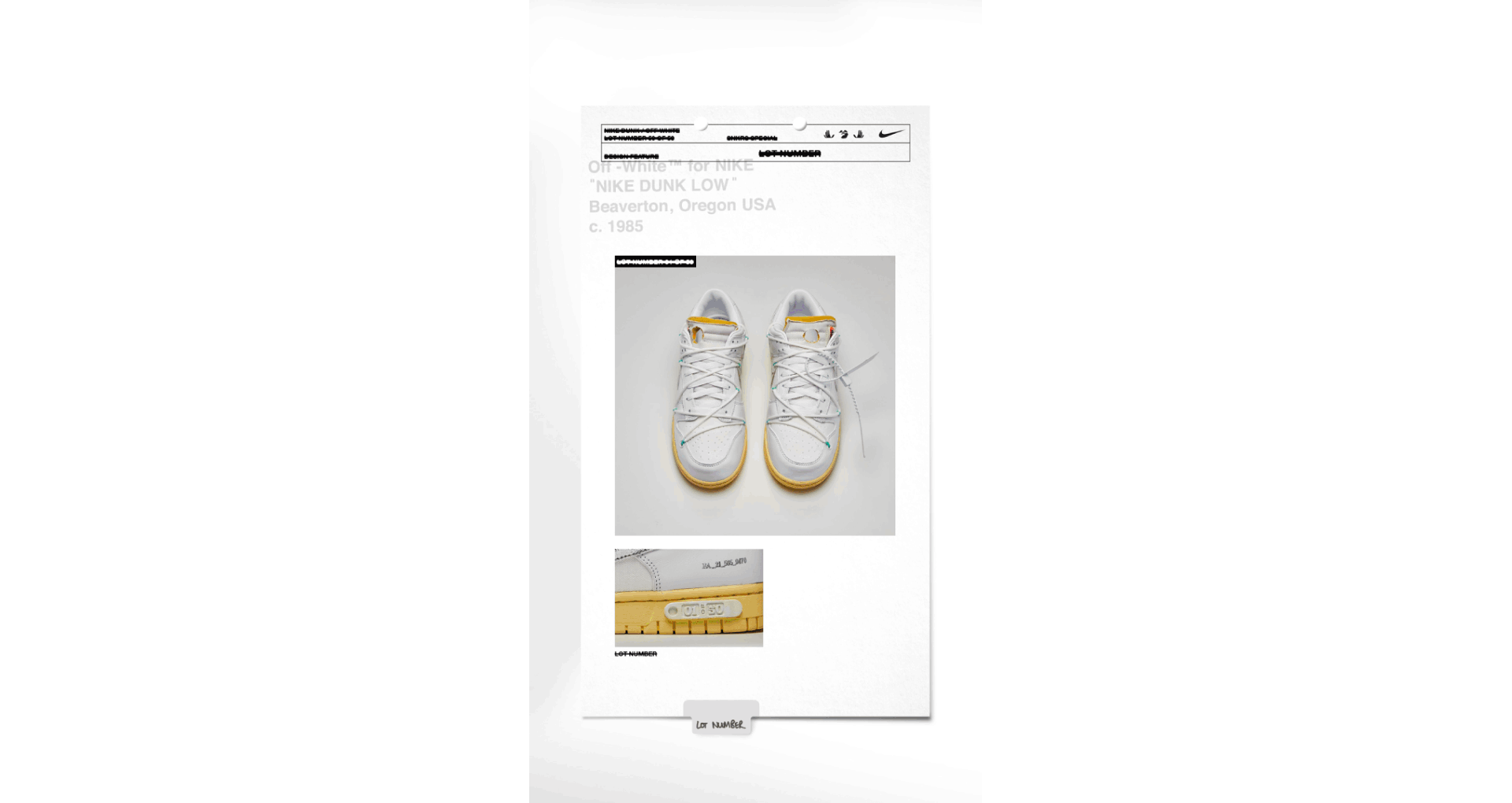 snkrs special off white dunks